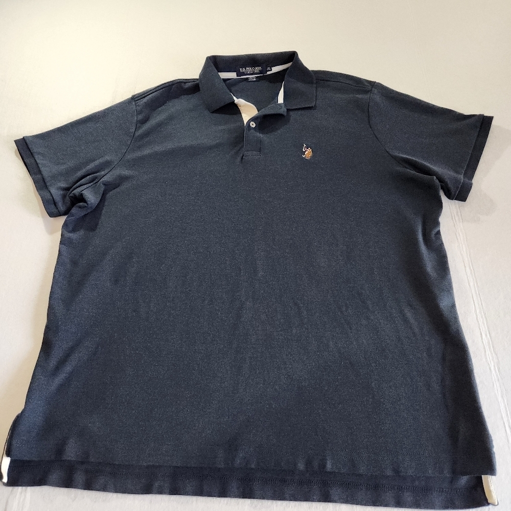 U.S. Polo Assn. Men's Navy Polo with Contrast Inner Placket Luxury Feel Size XXL